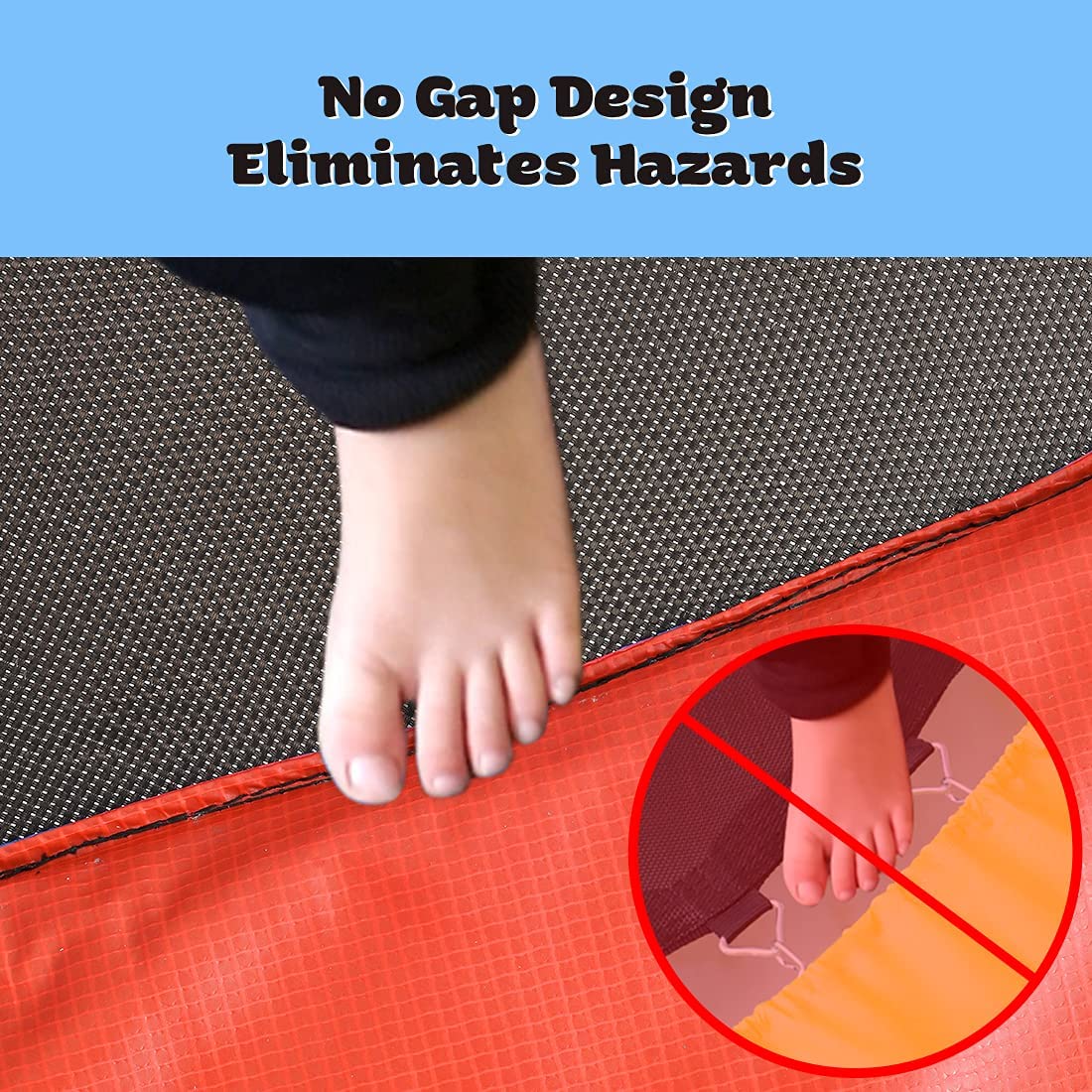 ORCC Indoor Mini Kids Trampoline Red Pad