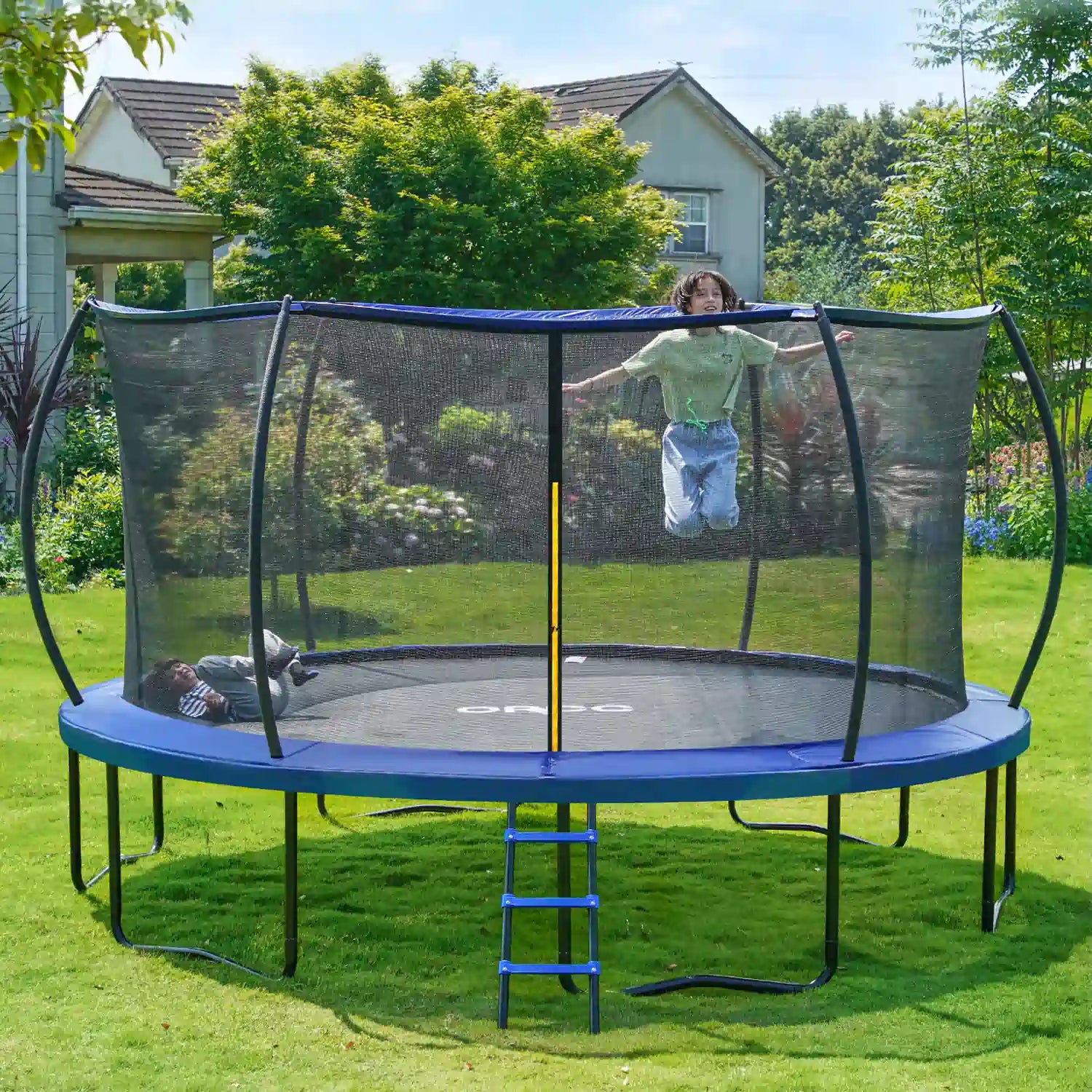 Trampoline safety sales net and poles