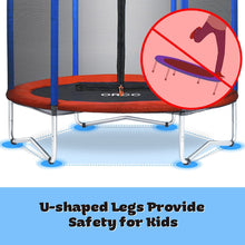 Load image into Gallery viewer, ORCC Indoor Mini Kids Trampoline Red Pad
