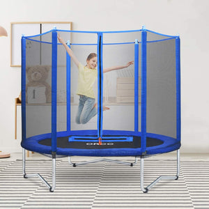 jumping on a trampoline