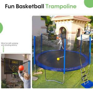 ORCC Out-net trampoline with Basketball Hoop