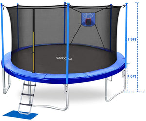 basketball trampoline size