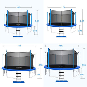 trampoline size