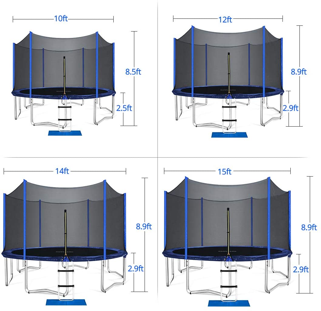 maksimum smør sydvest ORCC Backyard Trampoline With Enclosure Out-Net