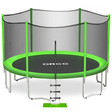 Load image into Gallery viewer, ORCC Green Out-net trampoline with Enclosure Net Ladder and Rain Cover
