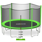 ORCC Green Out-net trampoline with Enclosure Net Ladder and Rain Cover-14FT-swatchimage
