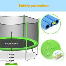 Load image into Gallery viewer, ORCC Green Out-net trampoline with Enclosure Net Ladder and Rain Cover
